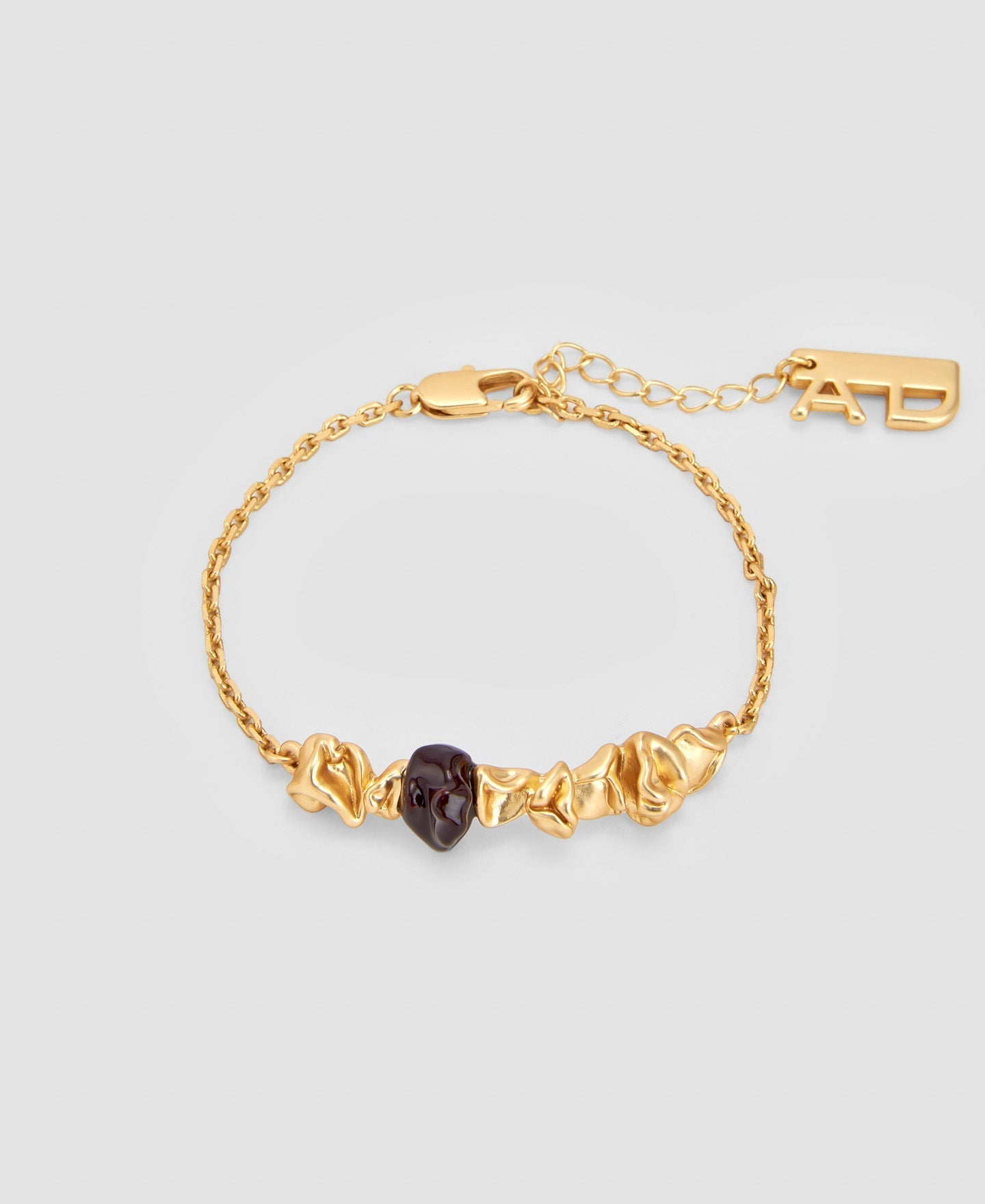 Women Bracelet | Gold Zinc, Brass And Resine Pétalo Bracelet by Spanish designer Adolfo Dominguez