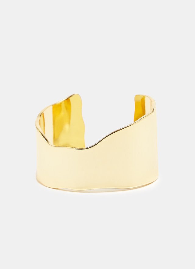 Women Bracelet | Gold/Silver Wavy Bracelet by Spanish designer Adolfo Dominguez