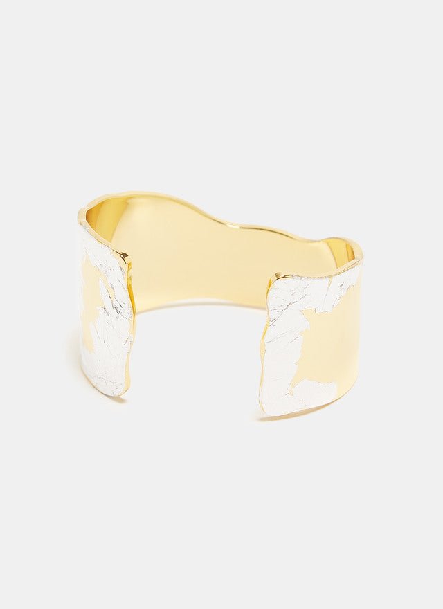 Women Bracelet | Gold/Silver Wavy Bracelet by Spanish designer Adolfo Dominguez