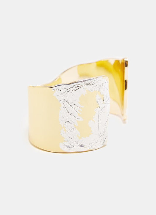 Women Bracelet | Gold/Silver Wavy Bracelet by Spanish designer Adolfo Dominguez