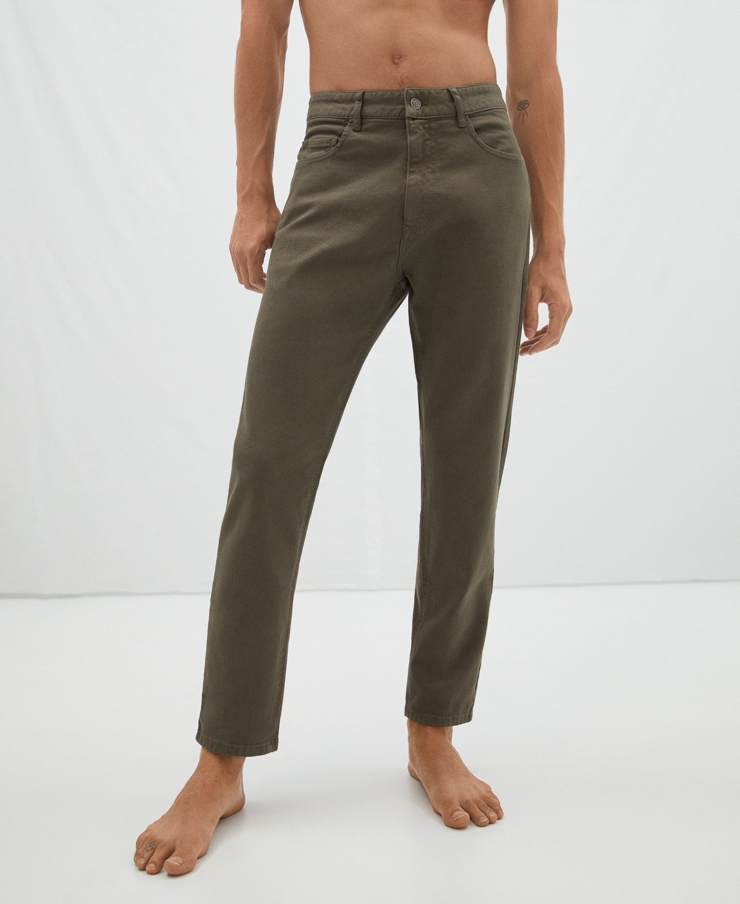 Men Jeans | Green Five-Pocket Jeans by Spanish designer Adolfo Dominguez