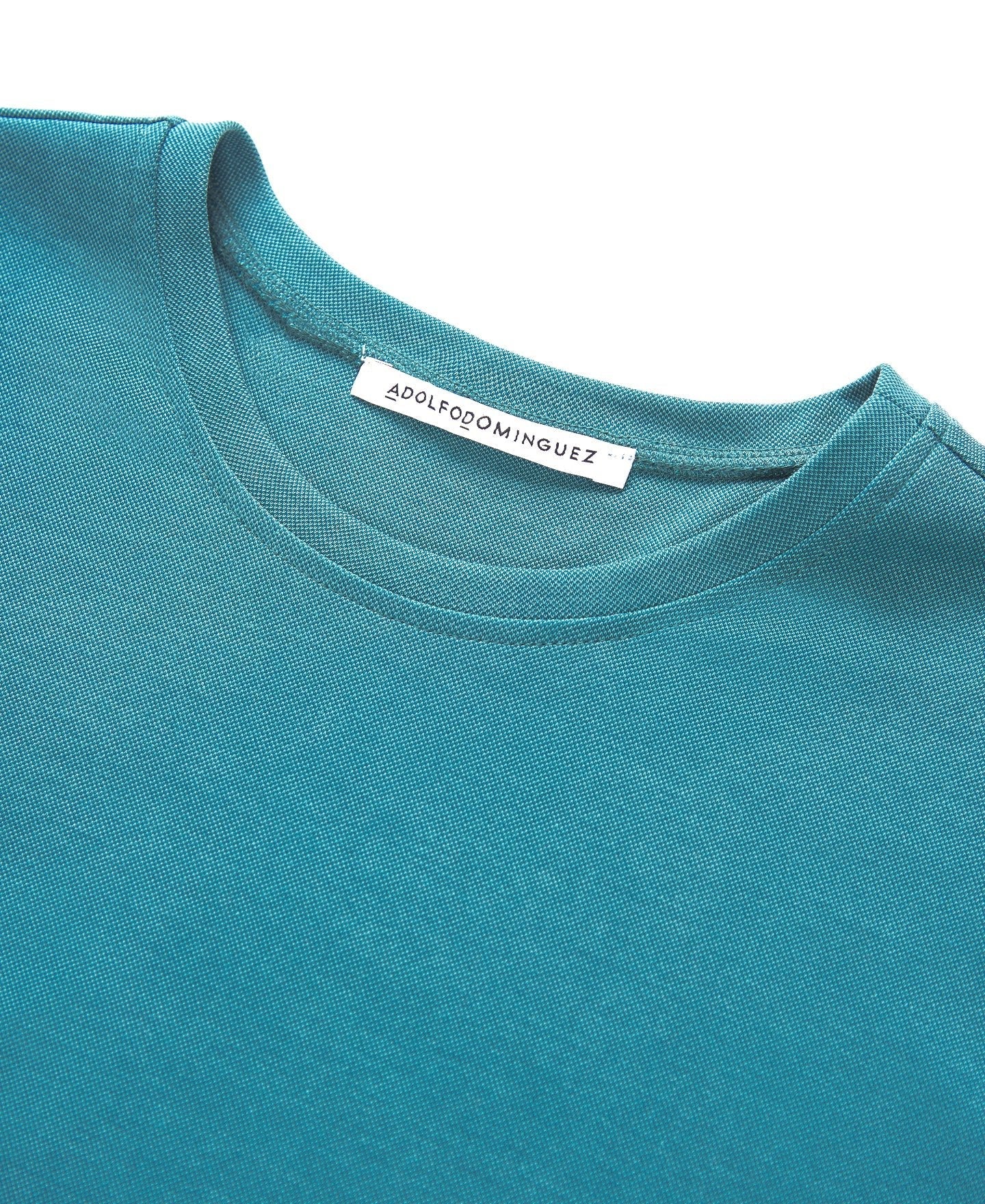 Men T-Shirt (Short Sleeve) | Green Green Modal Crew Neck T-Shirt by Spanish designer Adolfo Dominguez