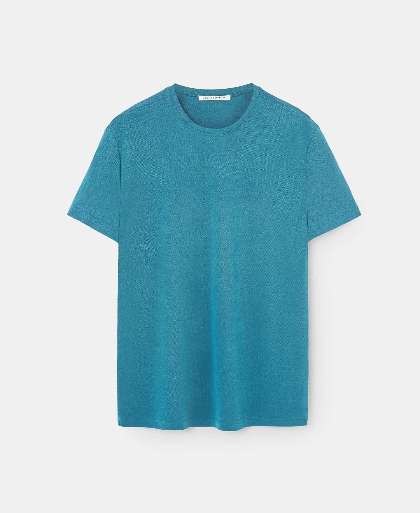 Men T-Shirt (Short Sleeve) | Green Green Modal Crew Neck T-Shirt by Spanish designer Adolfo Dominguez