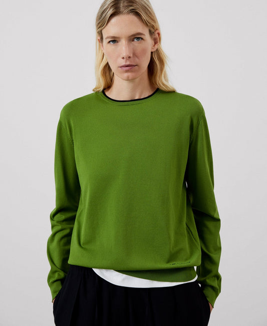 Women Jersey | Green Recycled Nylon Ultrathin Sweater by Spanish designer Adolfo Dominguez