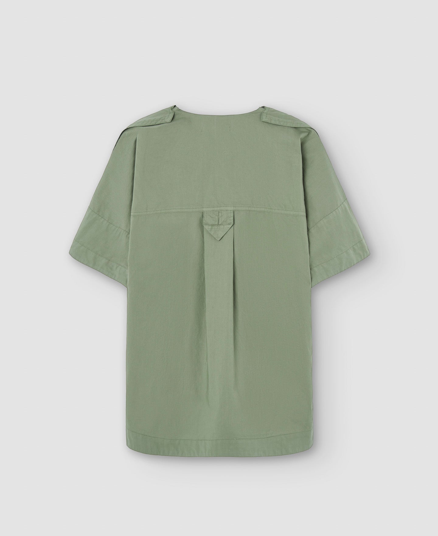 Women Short Sleeved Shirt | Green Responsible Cotton Short Sleeve Shirt by Spanish designer Adolfo Dominguez