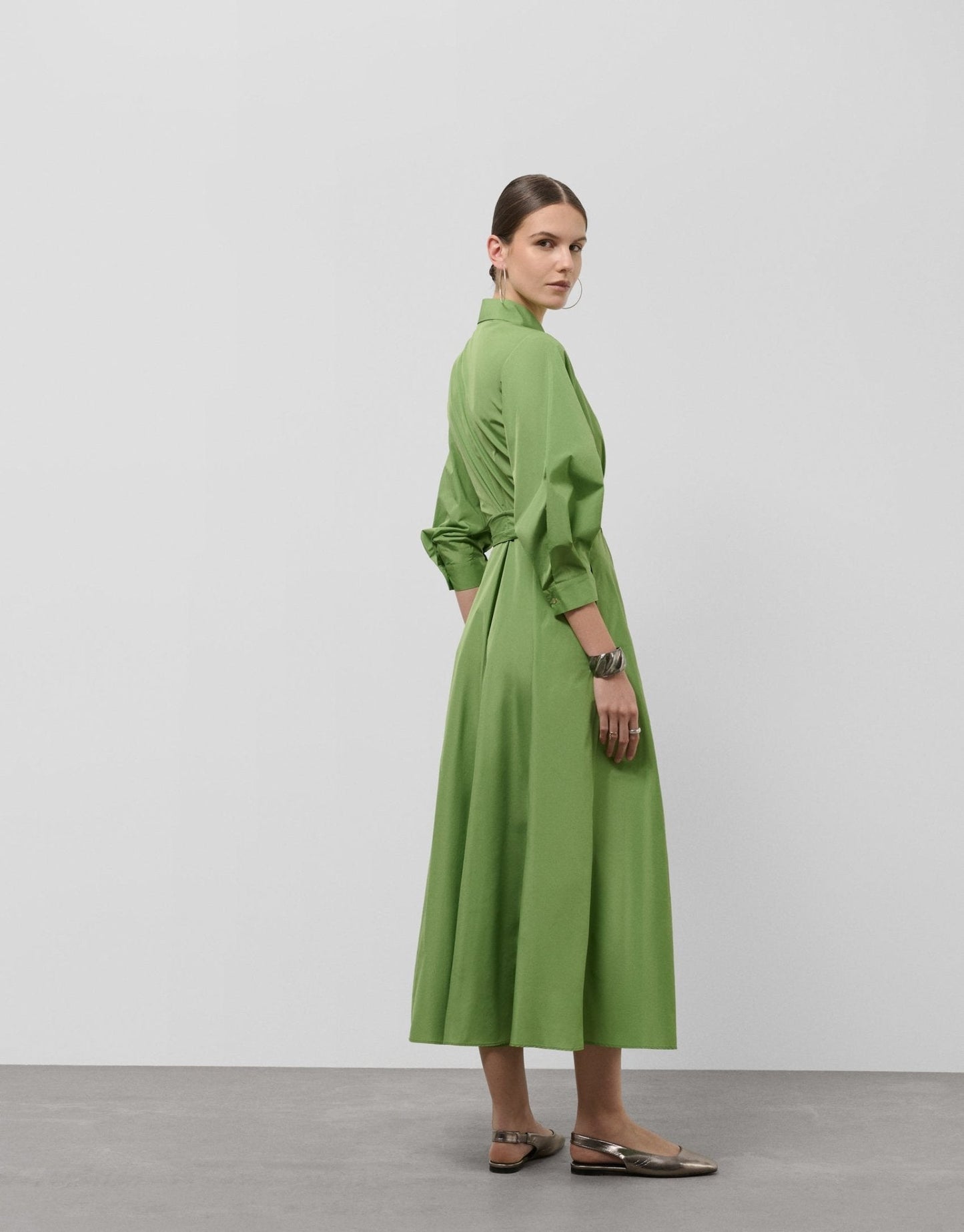 green taffeta midi dress Kenzie Maxi Dress Green