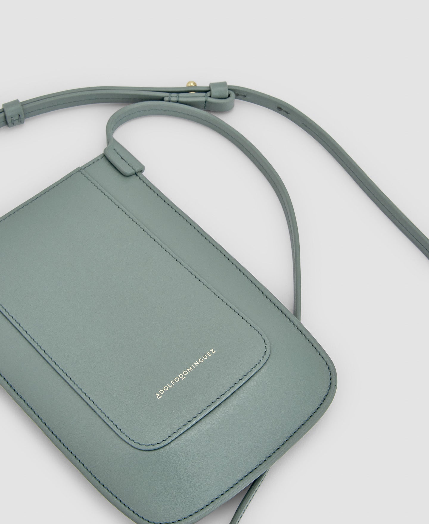 Women Wallet | Green Vachetta Phone Bag by Spanish designer Adolfo Dominguez