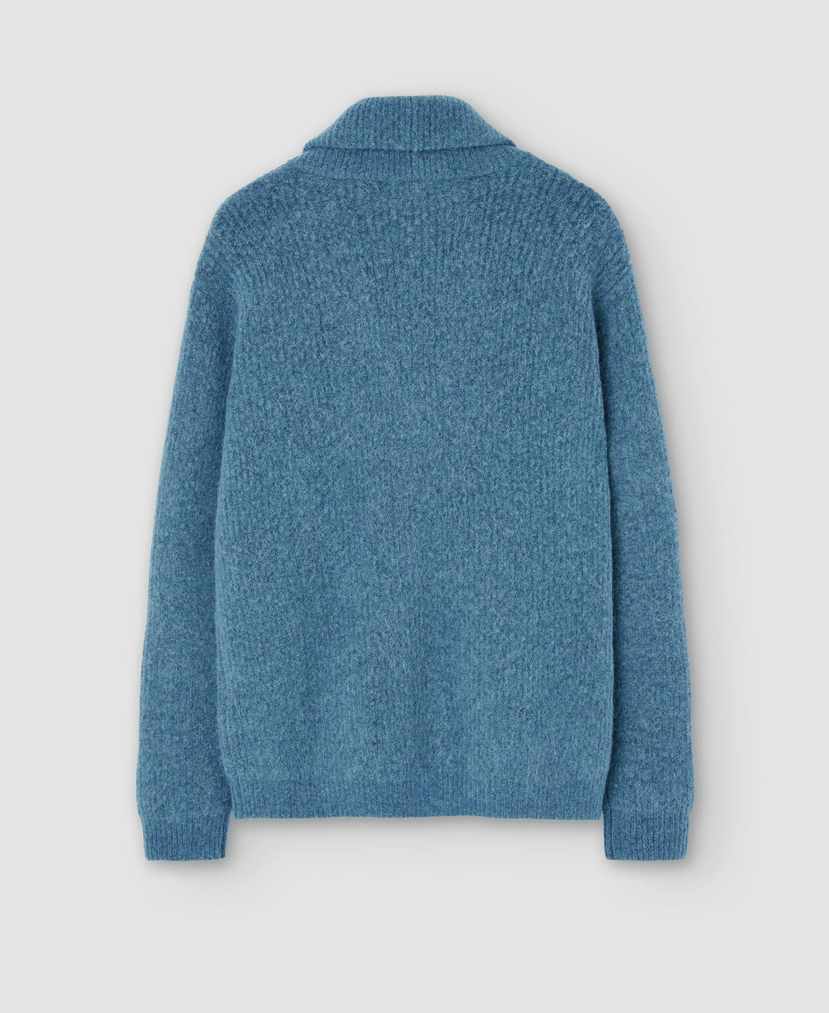 Men Knit Jacket | Green/Grey Cardigan In Wool Fabric by Spanish designer Adolfo Dominguez