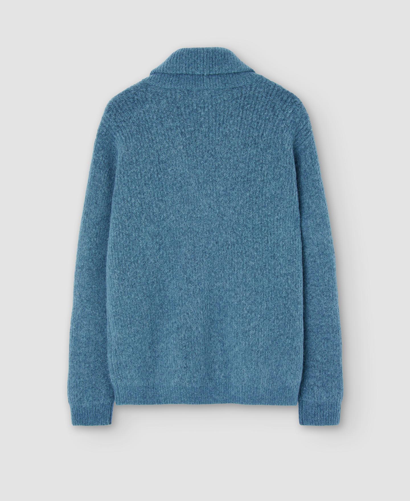 Men Knit Jacket | Green/Grey Cardigan In Wool Fabric by Spanish designer Adolfo Dominguez