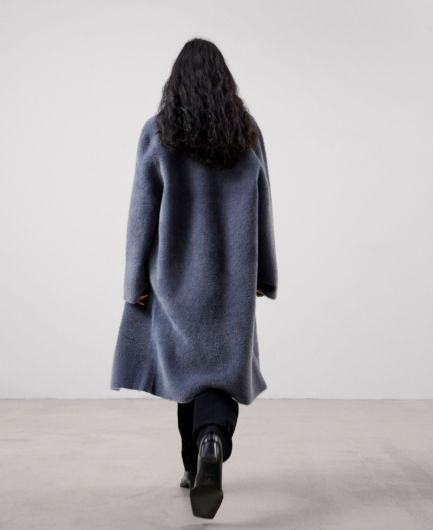 Women Coat | Grey Coat by Spanish designer Adolfo Dominguez