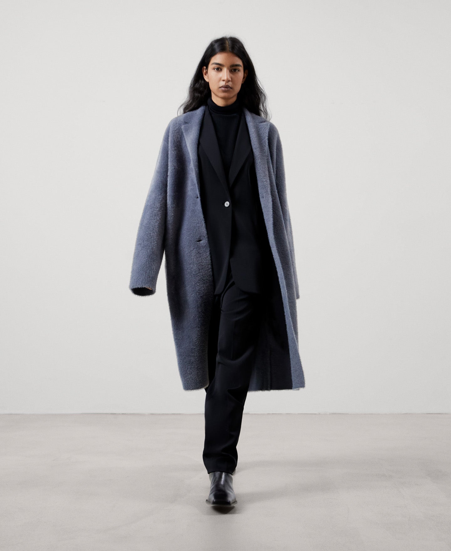Women Coat | Grey Coat by Spanish designer Adolfo Dominguez