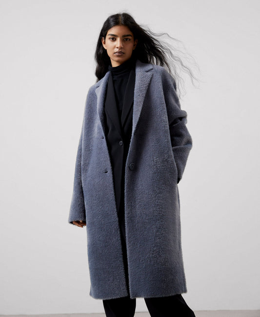 Women Coat | Grey Coat by Spanish designer Adolfo Dominguez