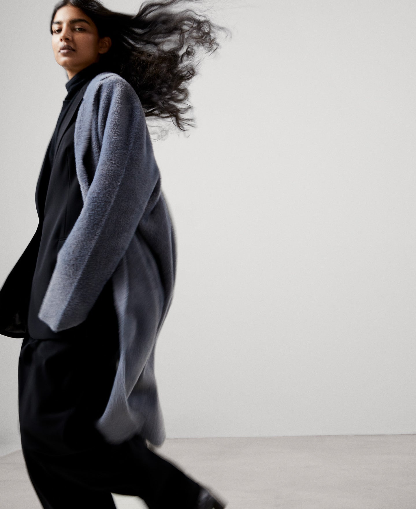 Women Coat | Grey Coat by Spanish designer Adolfo Dominguez