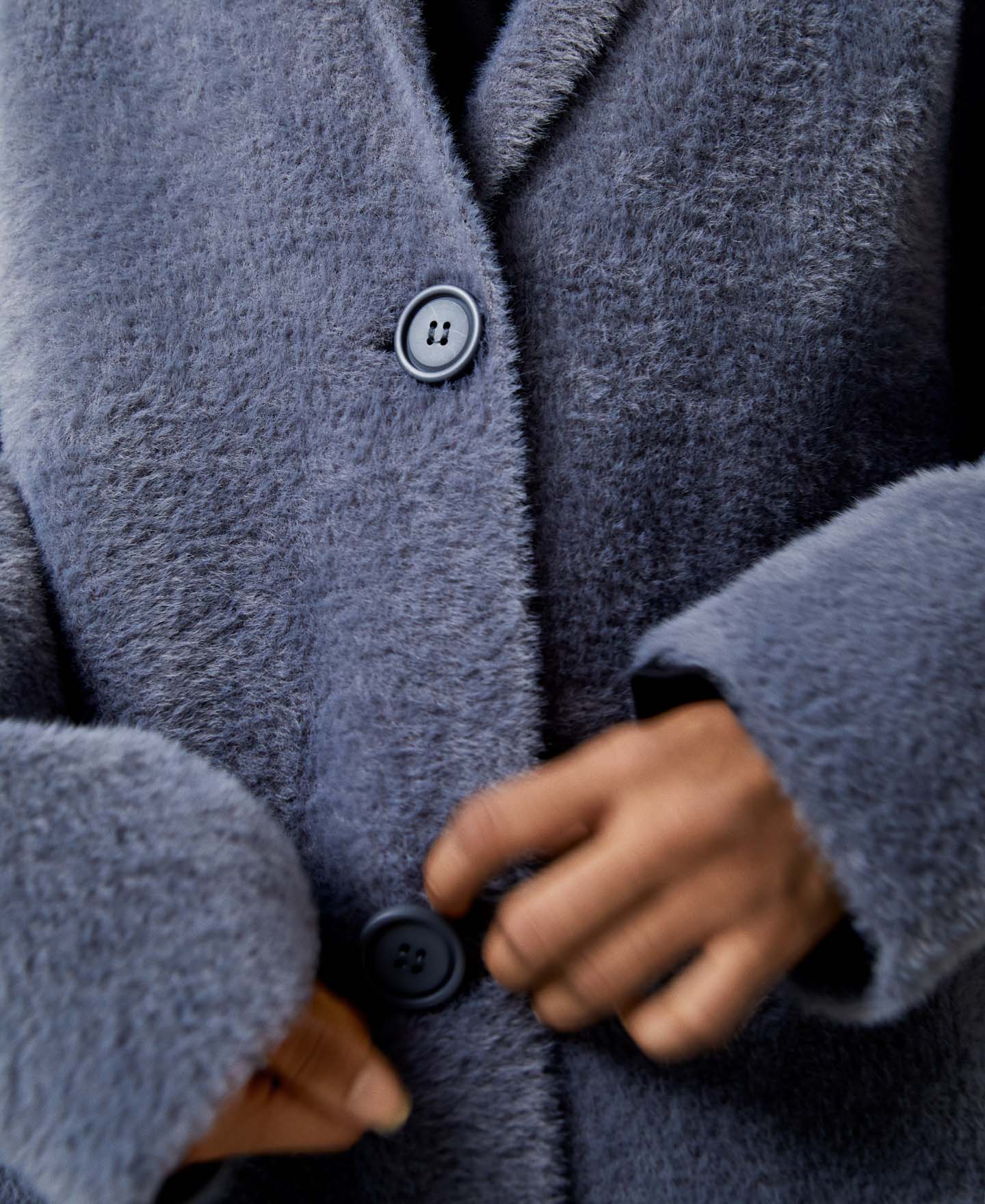 Women Coat | Grey Coat by Spanish designer Adolfo Dominguez