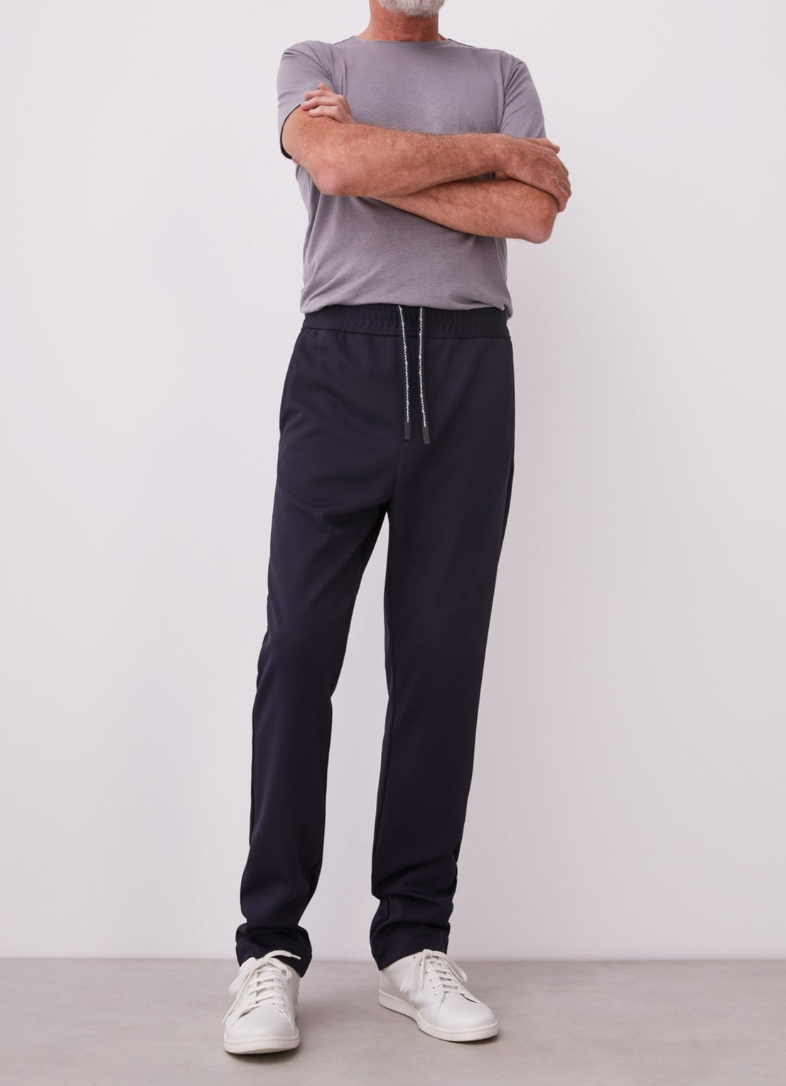 Men T-Shirt (Short Sleeve) | Grey Lyocell Short Sleeve T-Shirt by Spanish designer Adolfo Dominguez