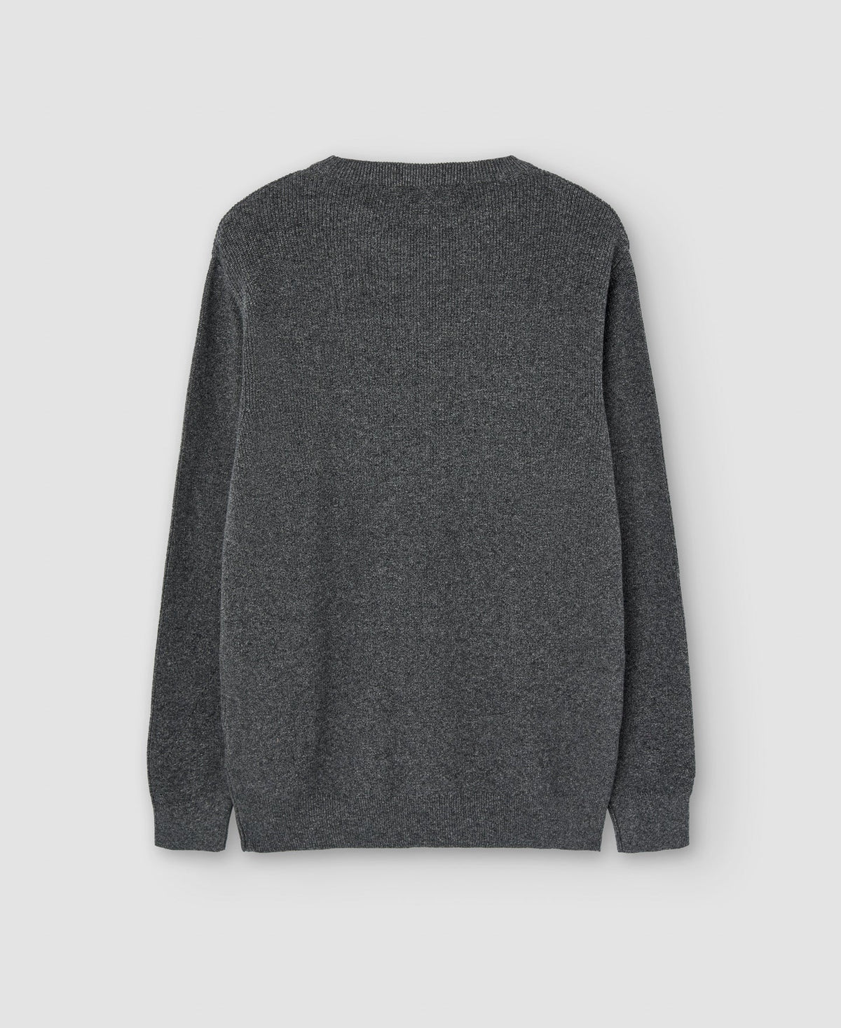 Men Jersey | Grey Melange Cotton Sweater by Spanish designer Adolfo Dominguez