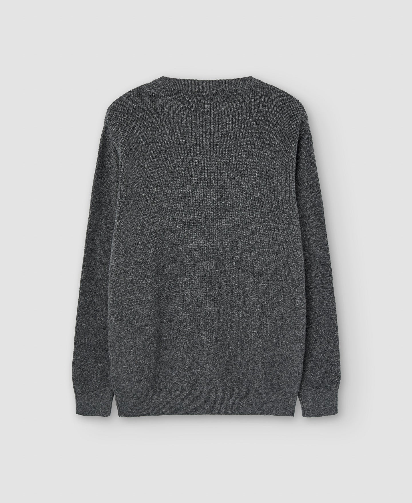 Men Jersey | Grey Melange Cotton Sweater by Spanish designer Adolfo Dominguez