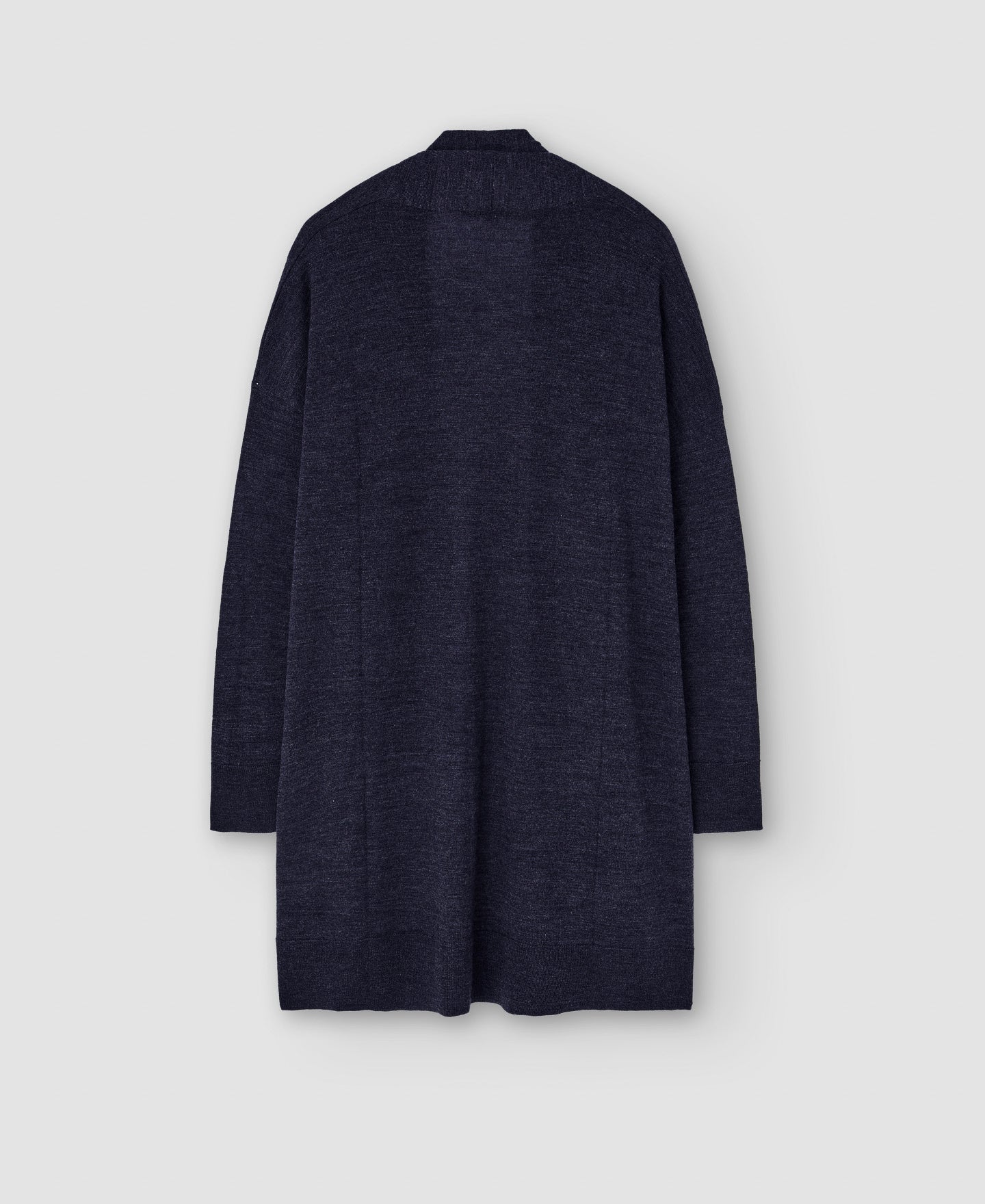 Women Knit Jacket | Grey Melange Responsible Merino Wool Jacket by Spanish designer Adolfo Dominguez