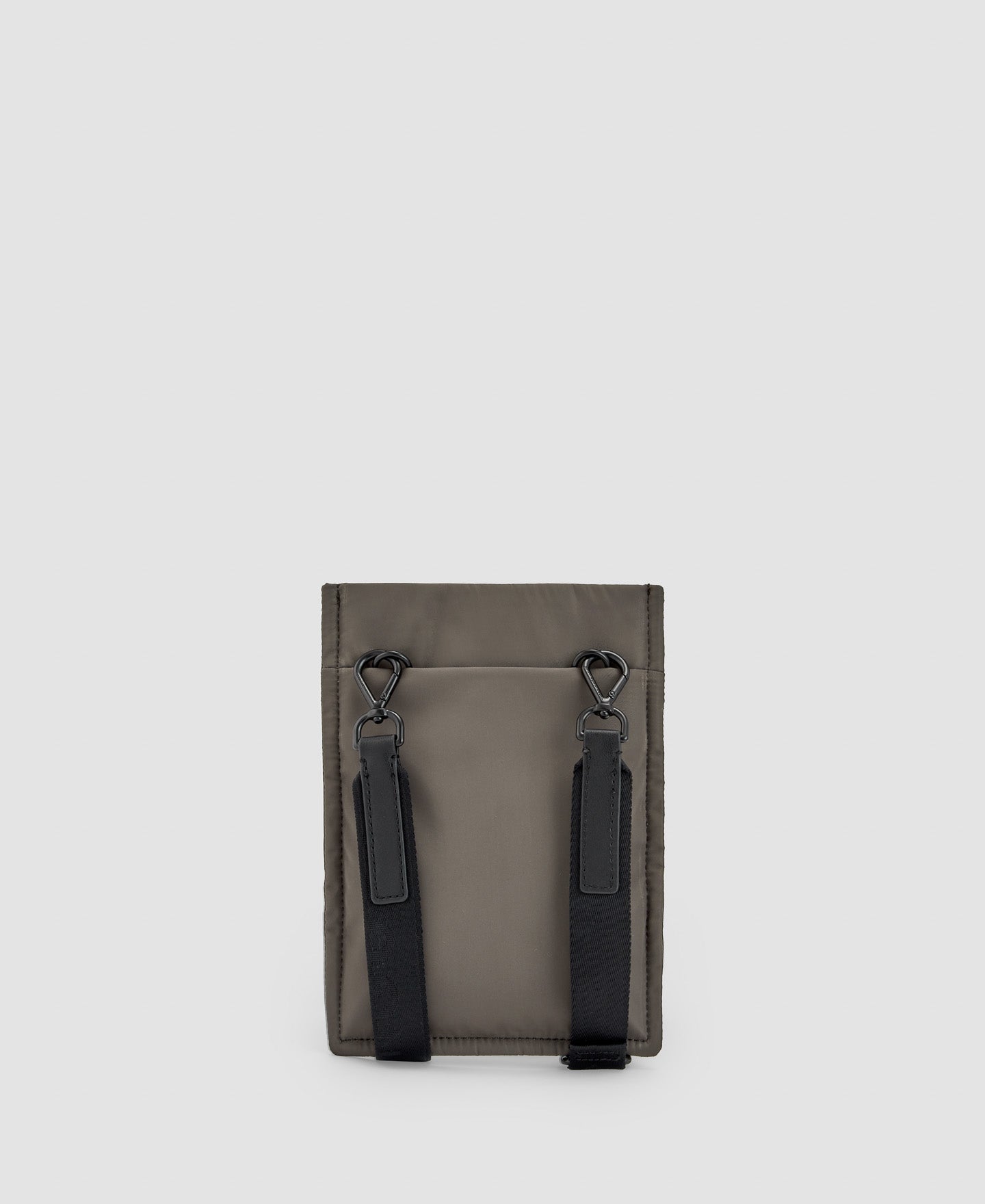 Women Wallet | Grey Recycled Nylon Mini Flat Bag by Spanish designer Adolfo Dominguez