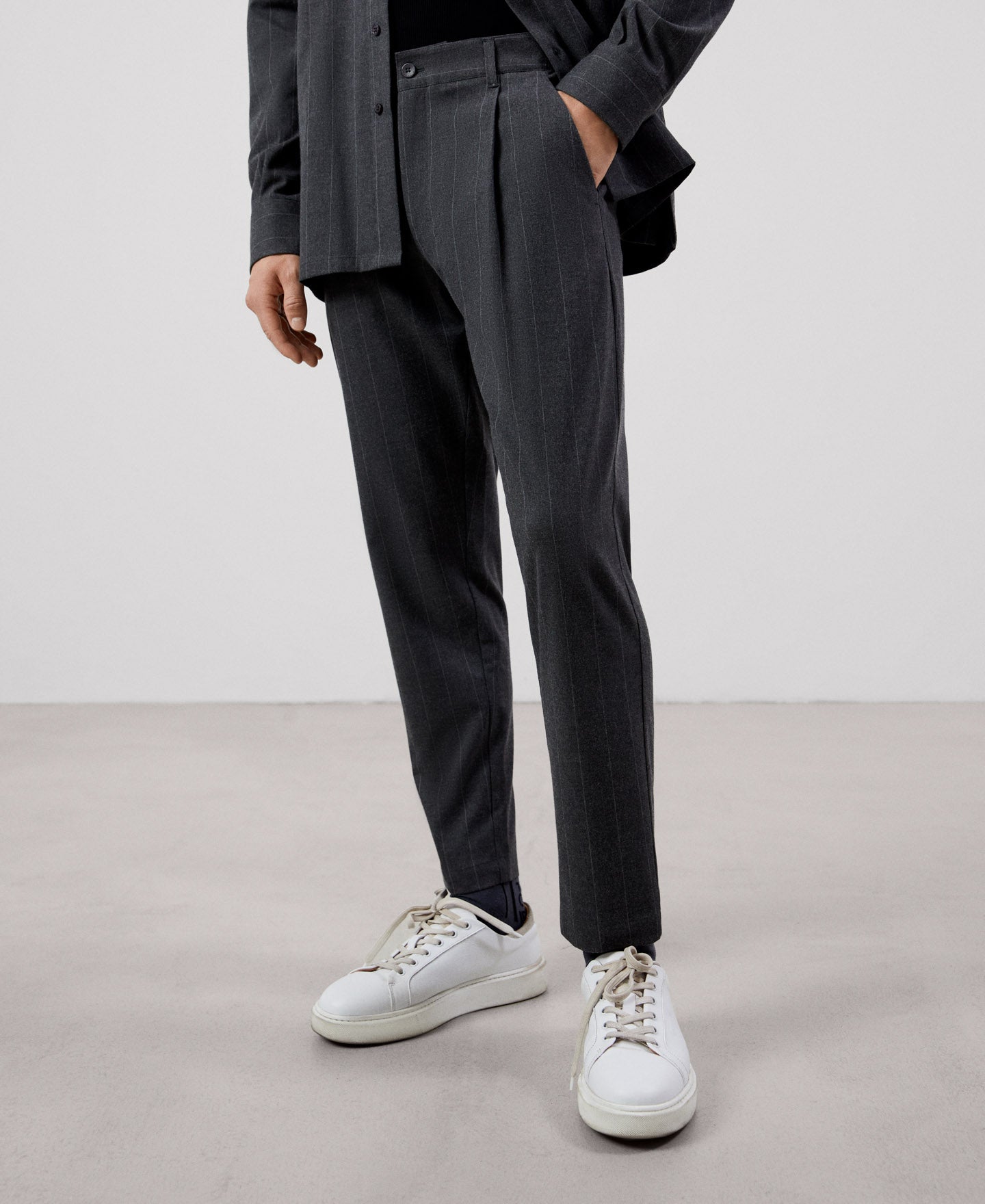 Men Trousers | Grey Trousers for Men by Spanish designer Adolfo Dominguez