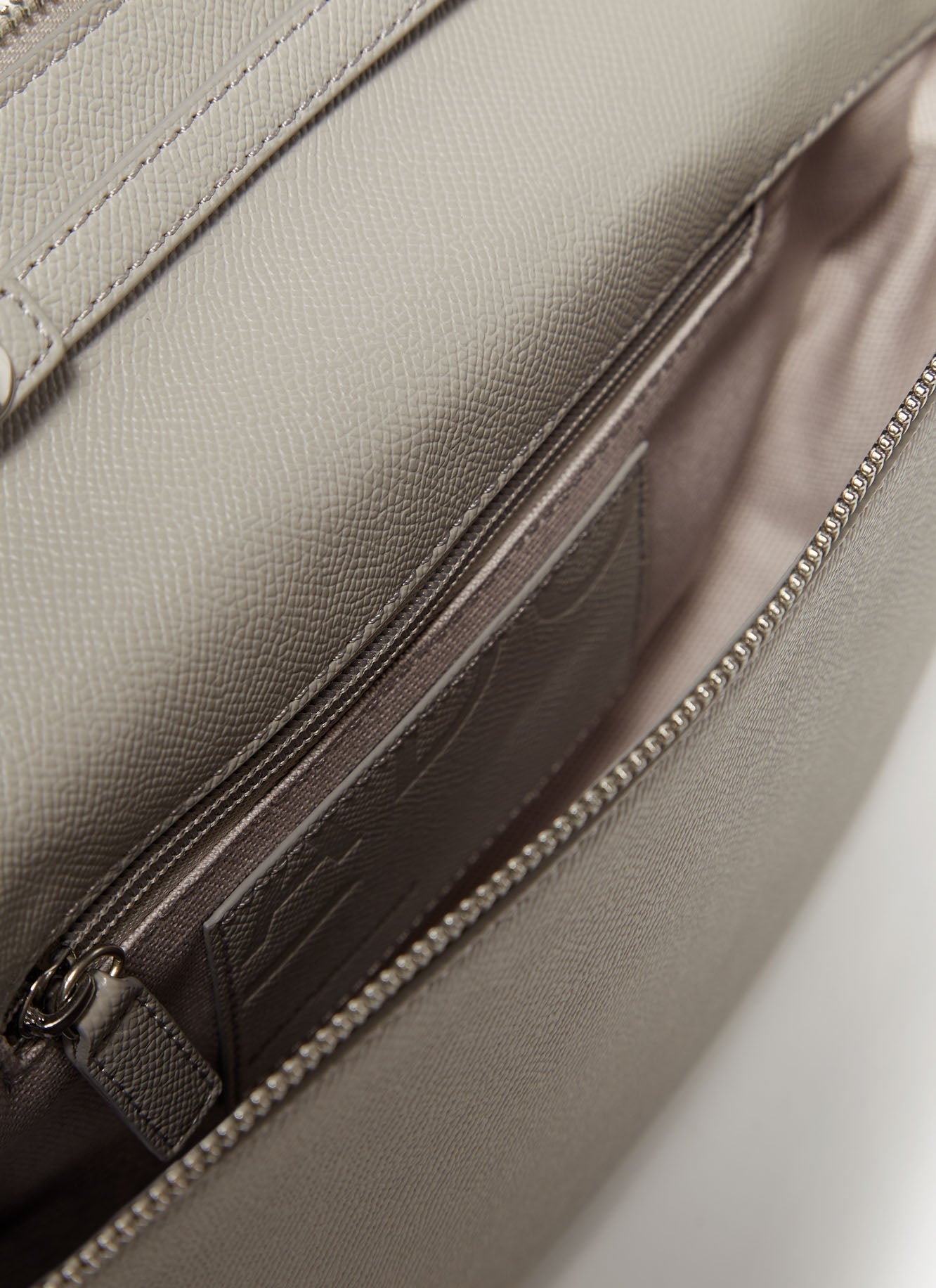 Women Bags | Grey Vegan Saffiano Clutch Bag by Spanish designer Adolfo Dominguez