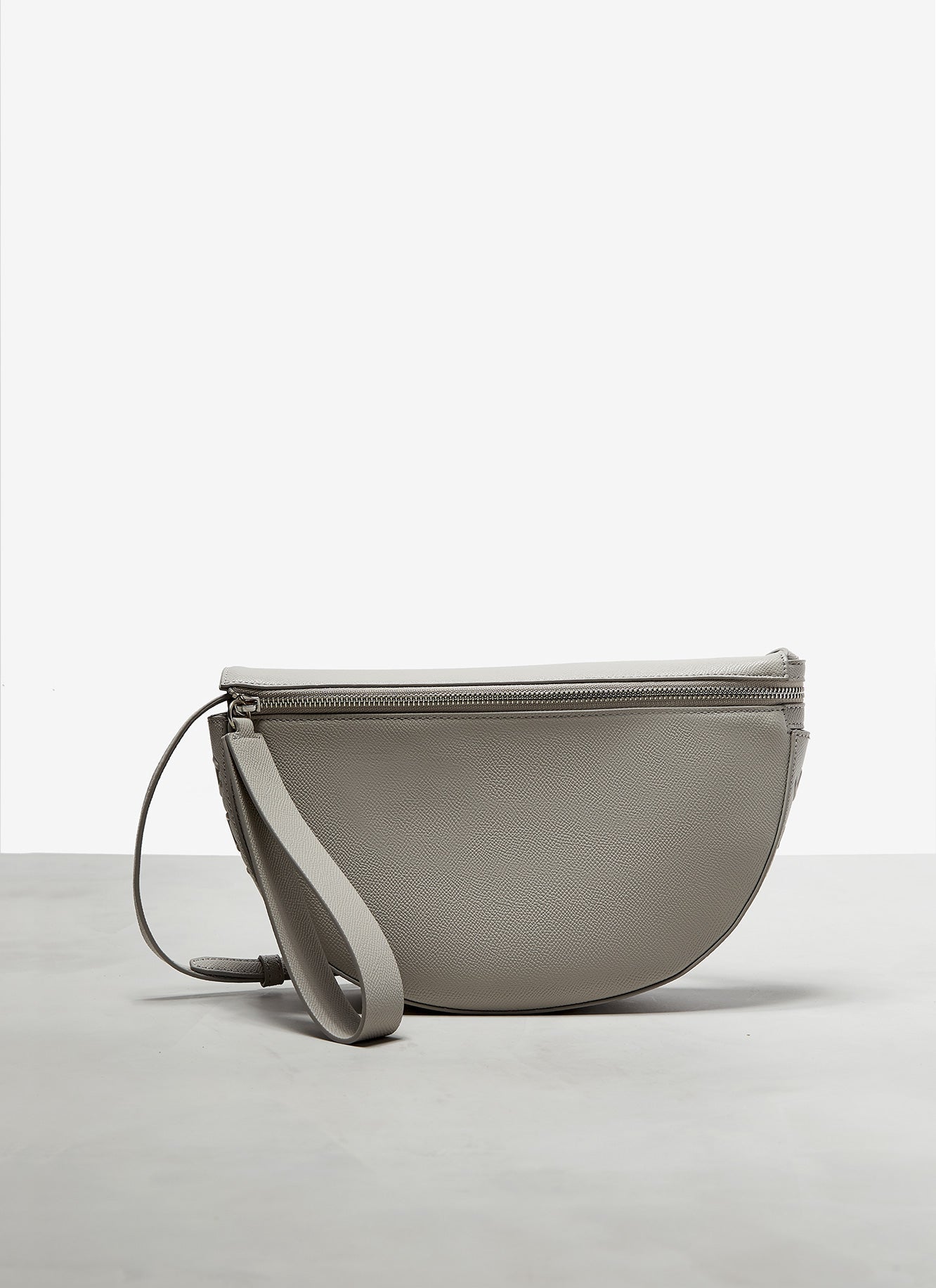 Women Bags | Grey Vegan Saffiano Clutch Bag by Spanish designer Adolfo Dominguez