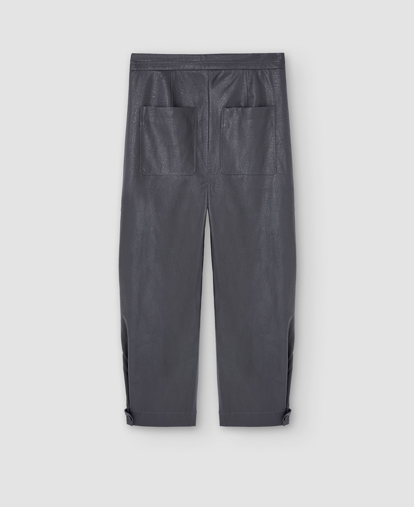 Women Trousers | Grey Viscose Wide Ankle Length Trousers by Spanish designer Adolfo Dominguez