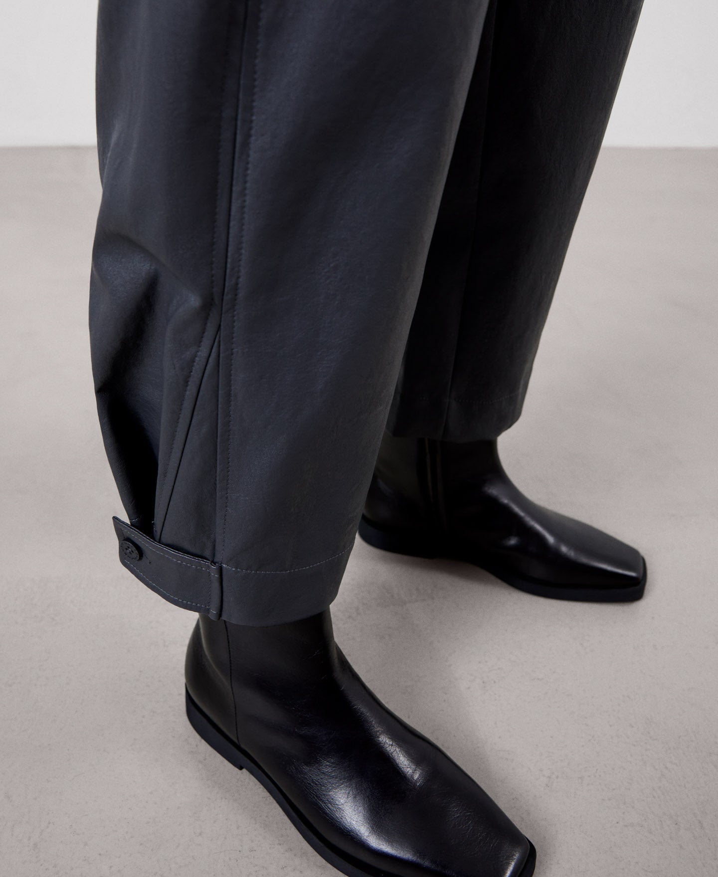 Women Trousers | Grey Viscose Wide Ankle Length Trousers by Spanish designer Adolfo Dominguez