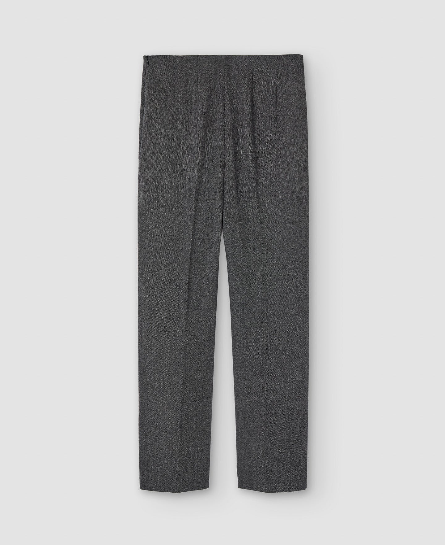 Women Trousers | Grey/Black Skinny Trousers Side Closure by Spanish designer Adolfo Dominguez
