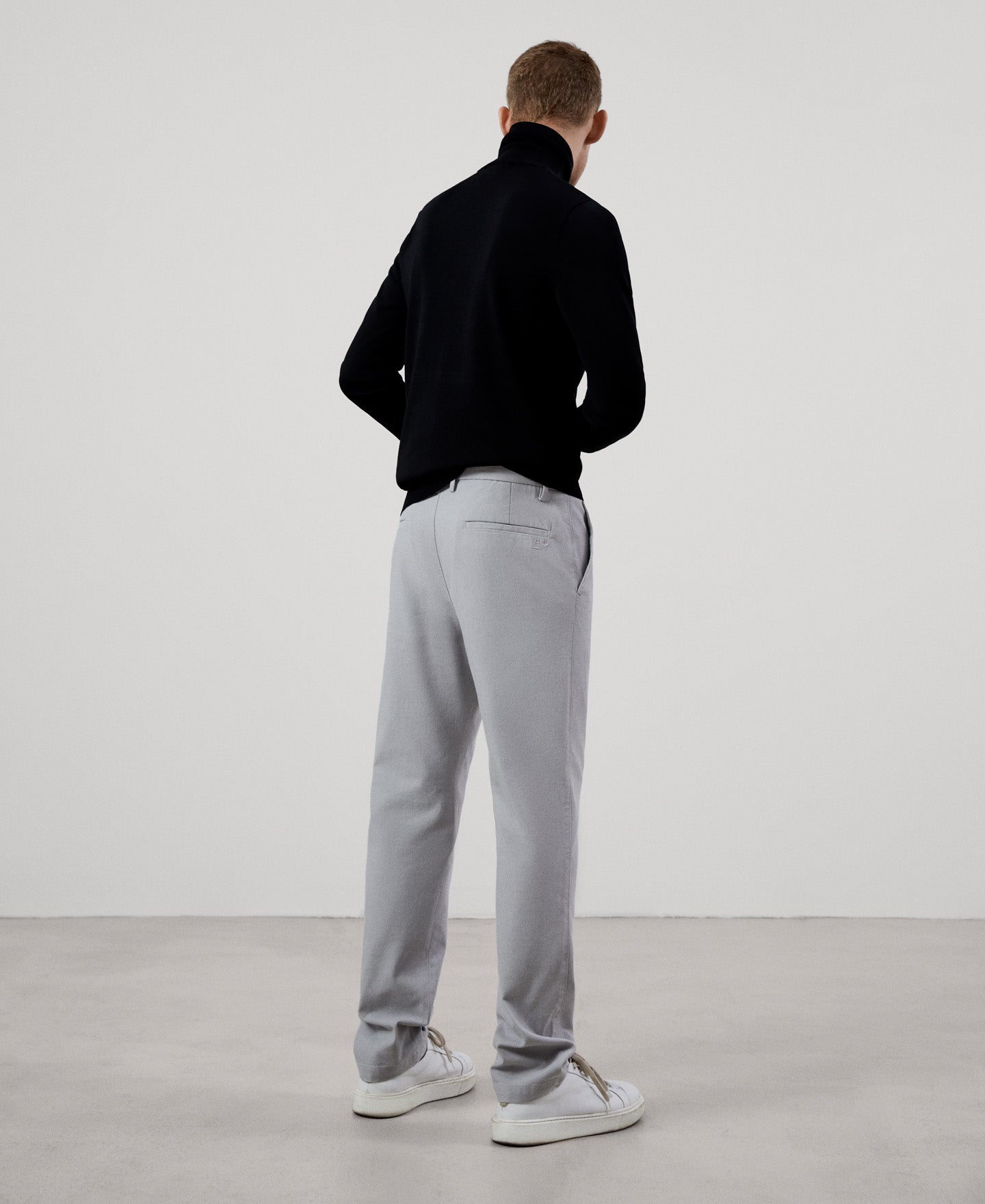 Men Trousers | Grey/White Trousers by Spanish designer Adolfo Dominguez