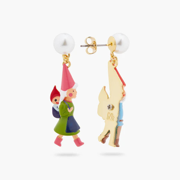 Hiking Garden Gnome Family Earrings | ascp1071