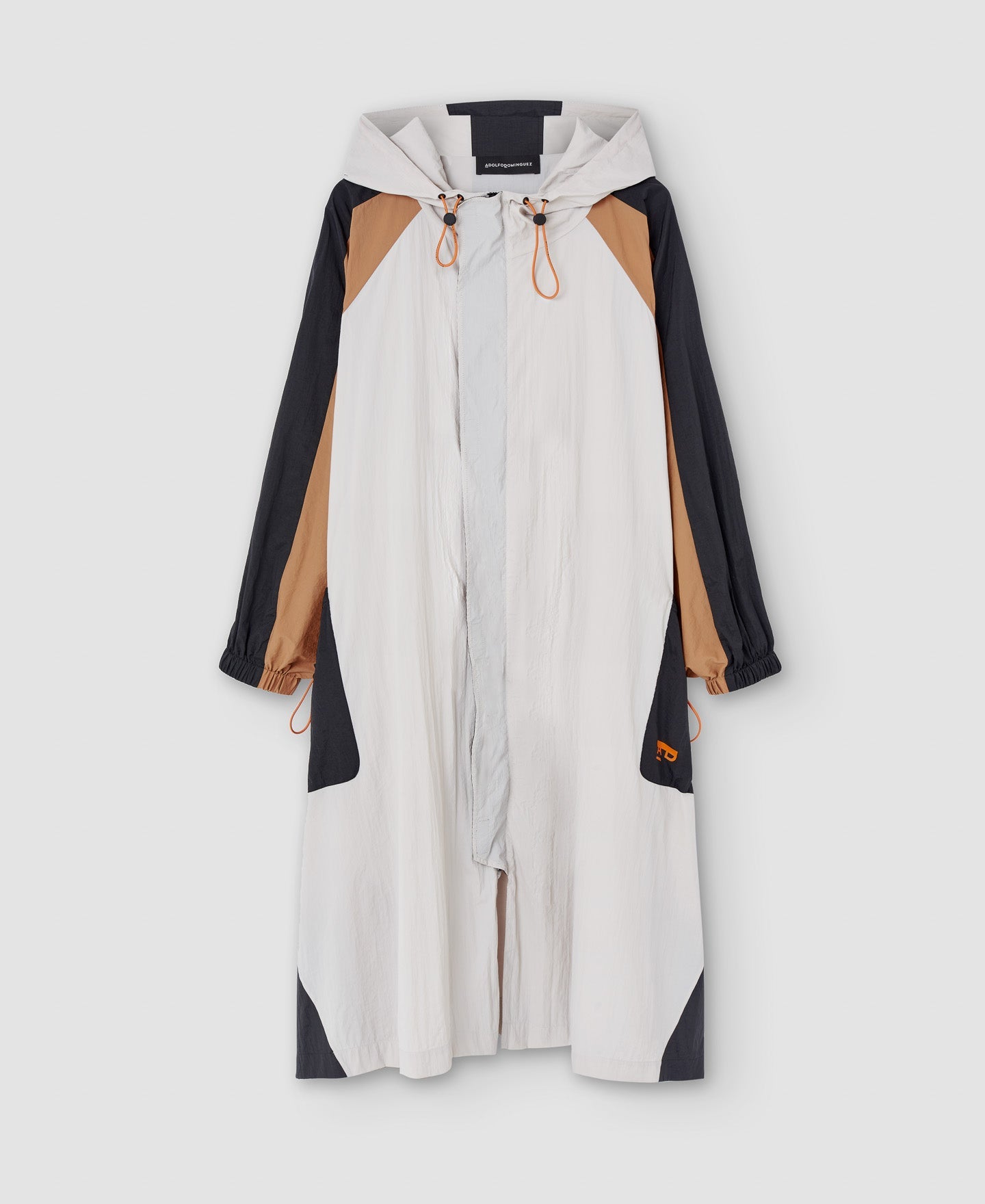 Men Long Jacket | Ice Tricolor Parka by Spanish designer Adolfo Dominguez