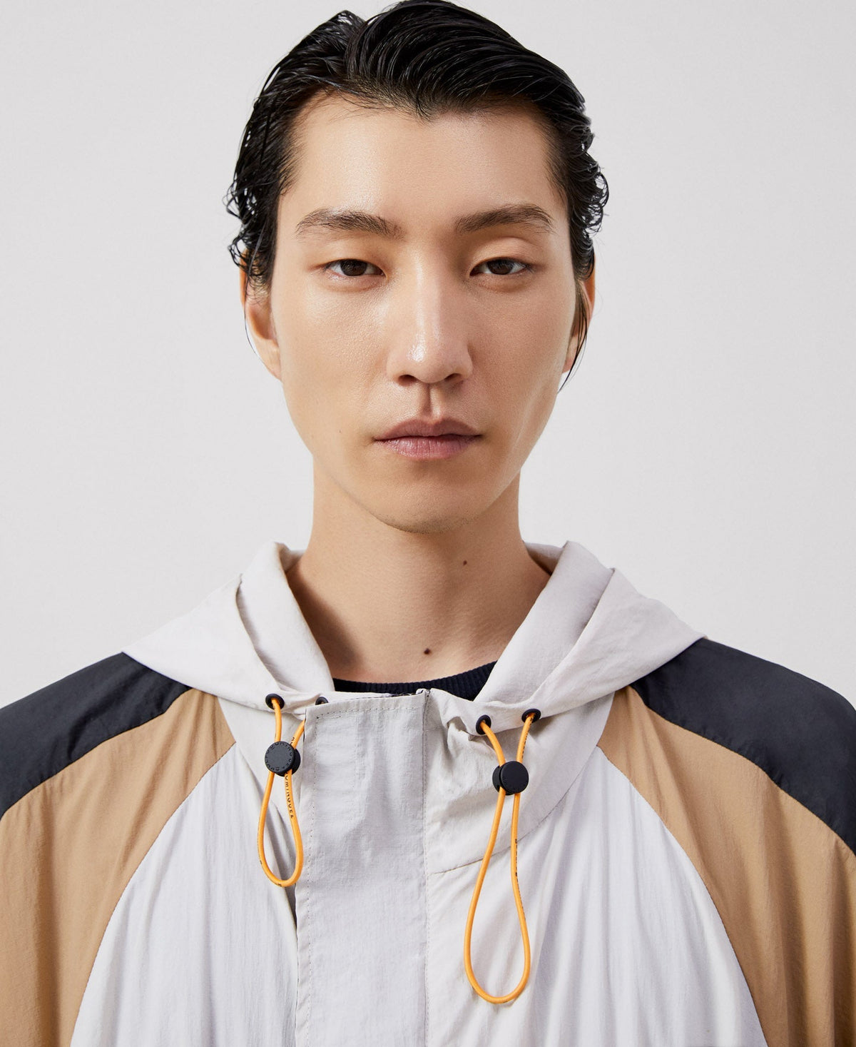 Men Long Jacket | Ice Tricolor Parka by Spanish designer Adolfo Dominguez