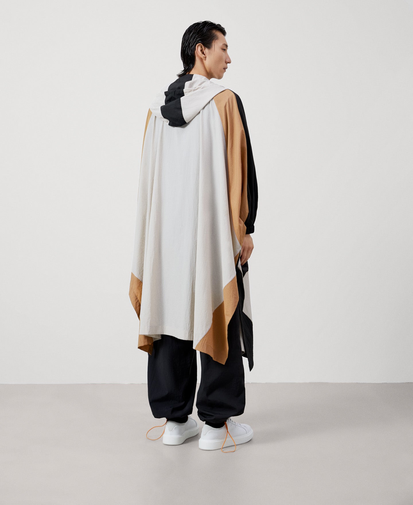 Men Long Jacket | Ice Tricolor Parka by Spanish designer Adolfo Dominguez