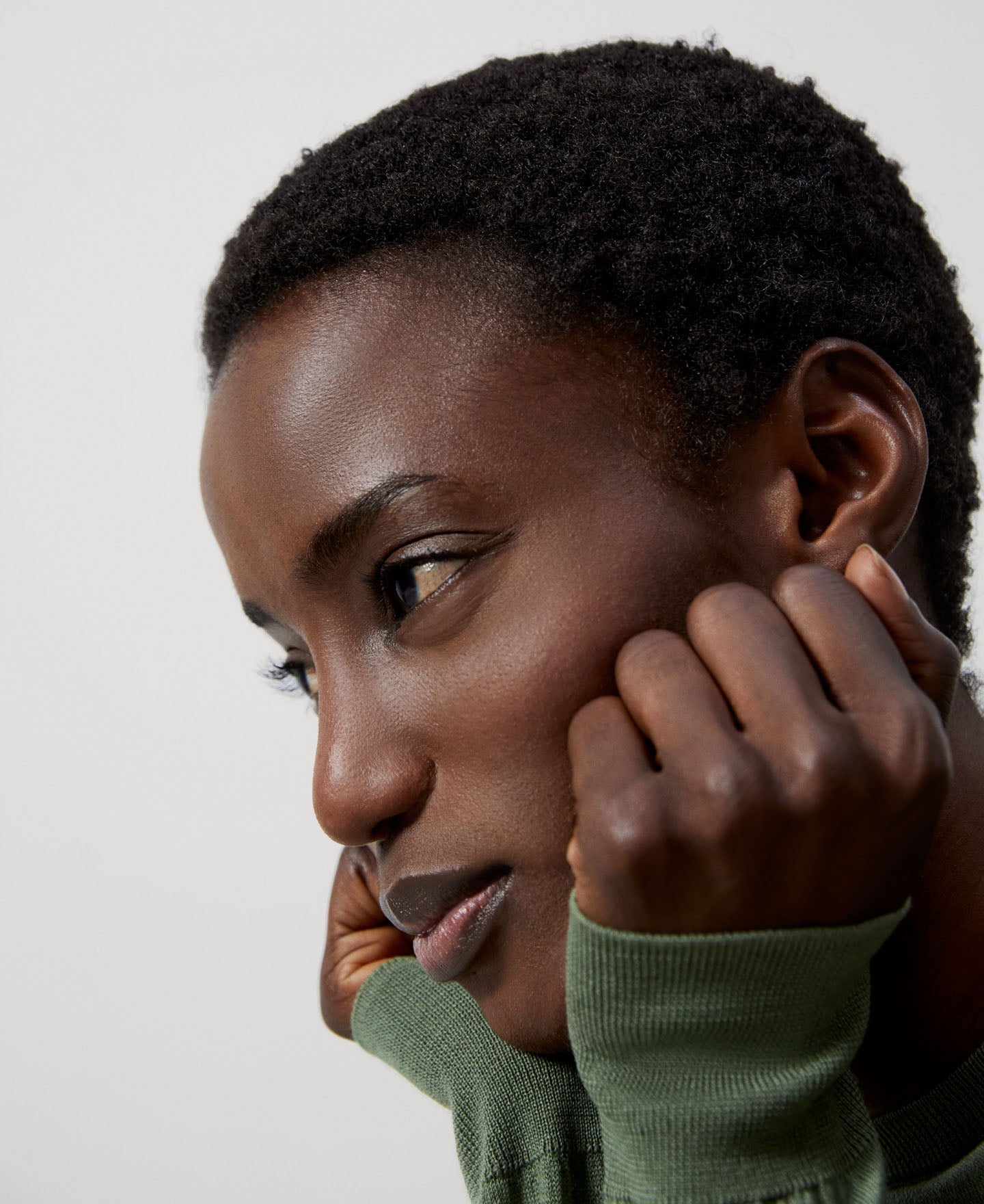 Women Jersey | Ike Green Merino Wool Sweater by Spanish designer Adolfo Dominguez