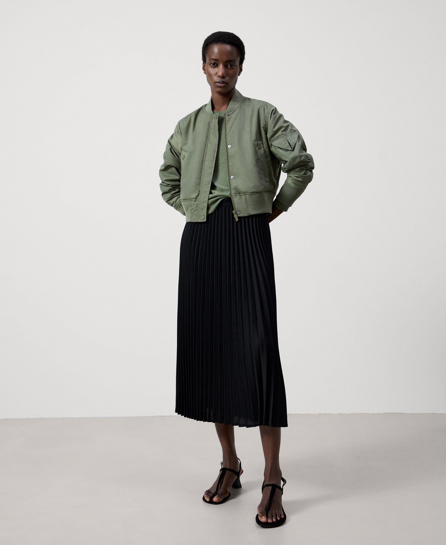 Women Jersey | Ike Green Merino Wool Sweater by Spanish designer Adolfo Dominguez