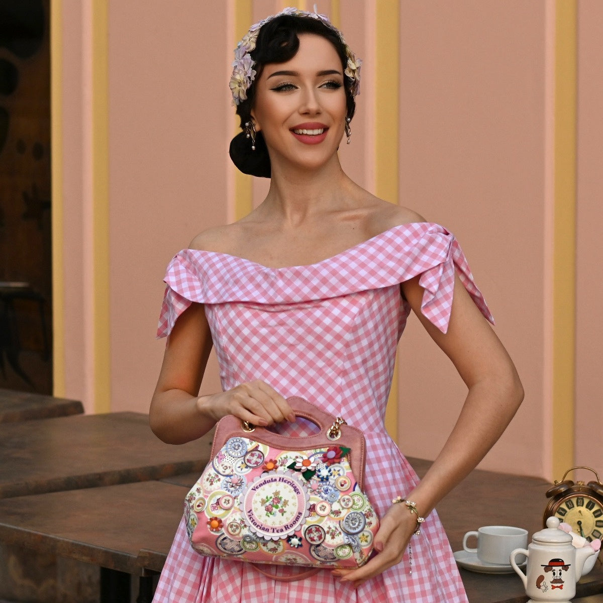 Heritage Victorian Tea Rooms Small Ornate Handle Bag