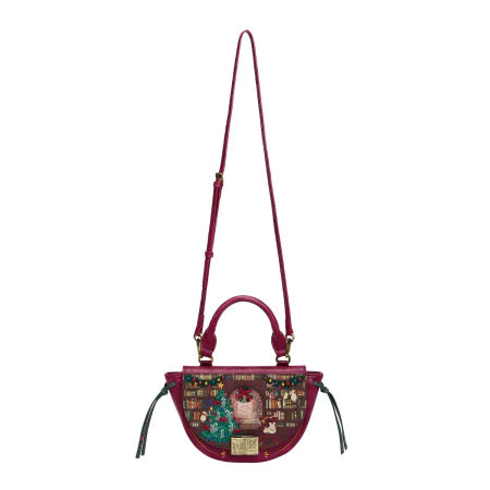 Vendula Christmas Library Winged Top Handle Bag