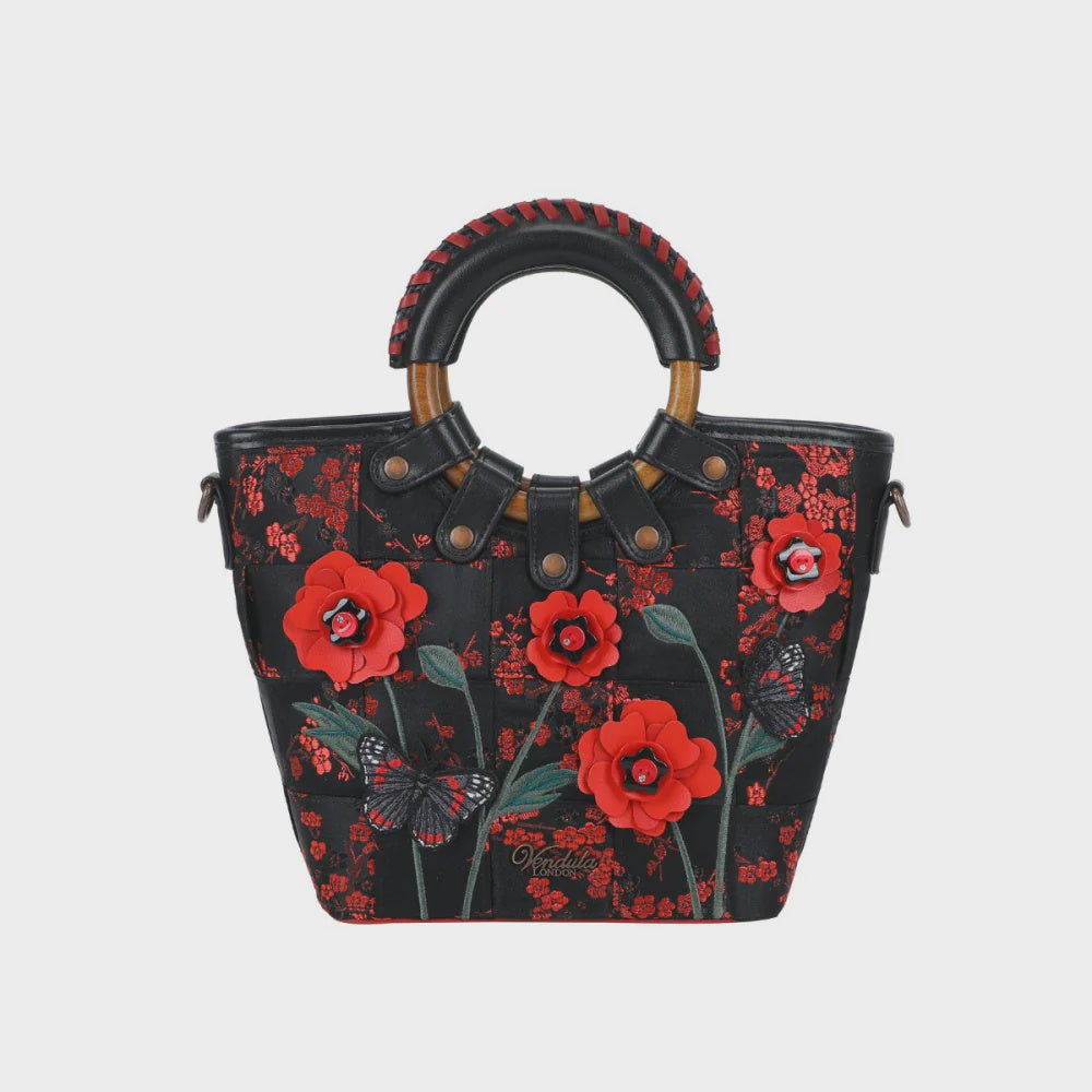 Butterfly Garden Mini Lea Bag