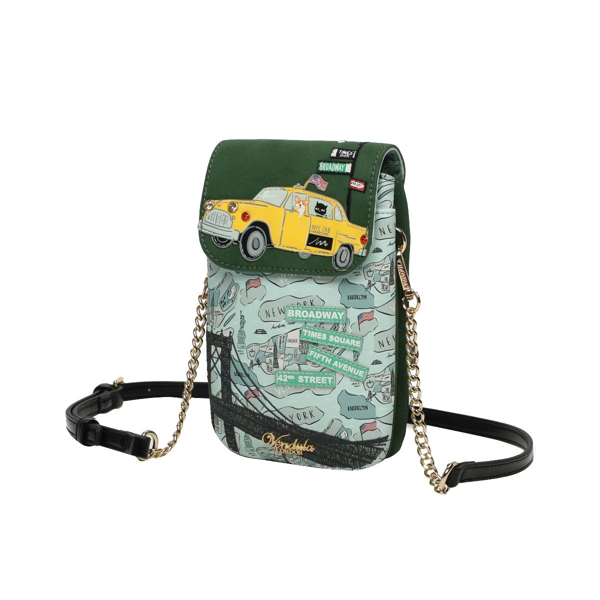 New York City Cats & Corgis Phone Pouch