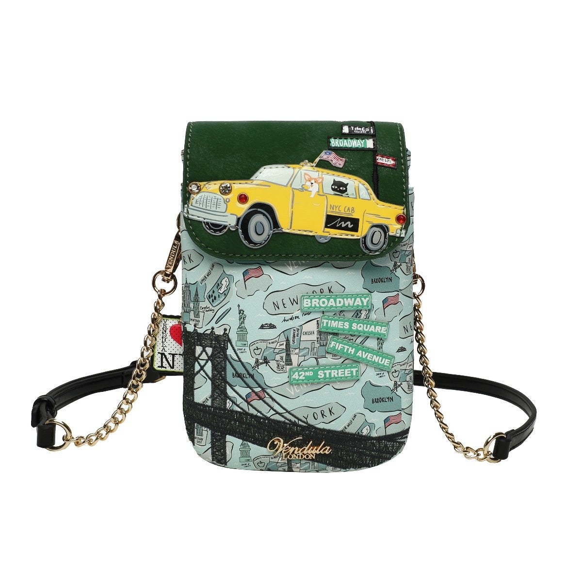 New York City Cats & Corgis Phone Pouch