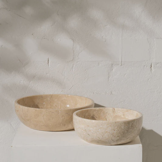 Kori Travertine Bowl