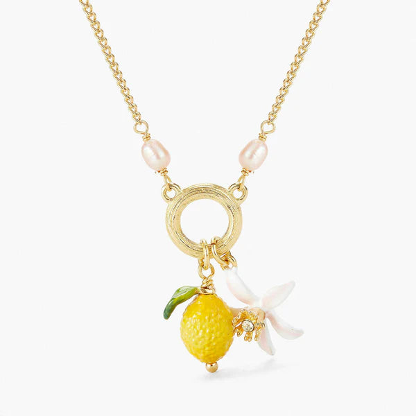 LEMON AND LEMON BLOSSOM PENDANT NECKLACE | APMI3041