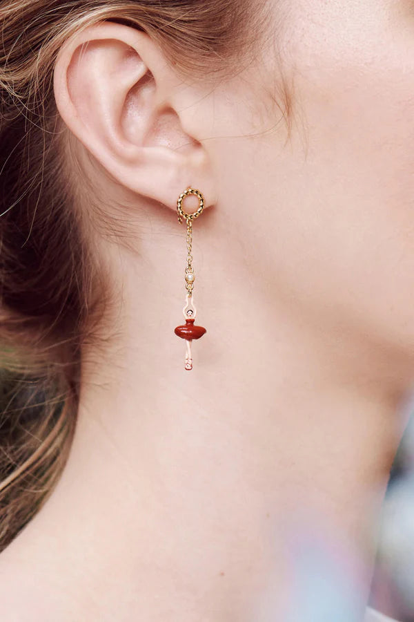 Mini Pas de Deux Rouge Earrings | AOMDD1026
