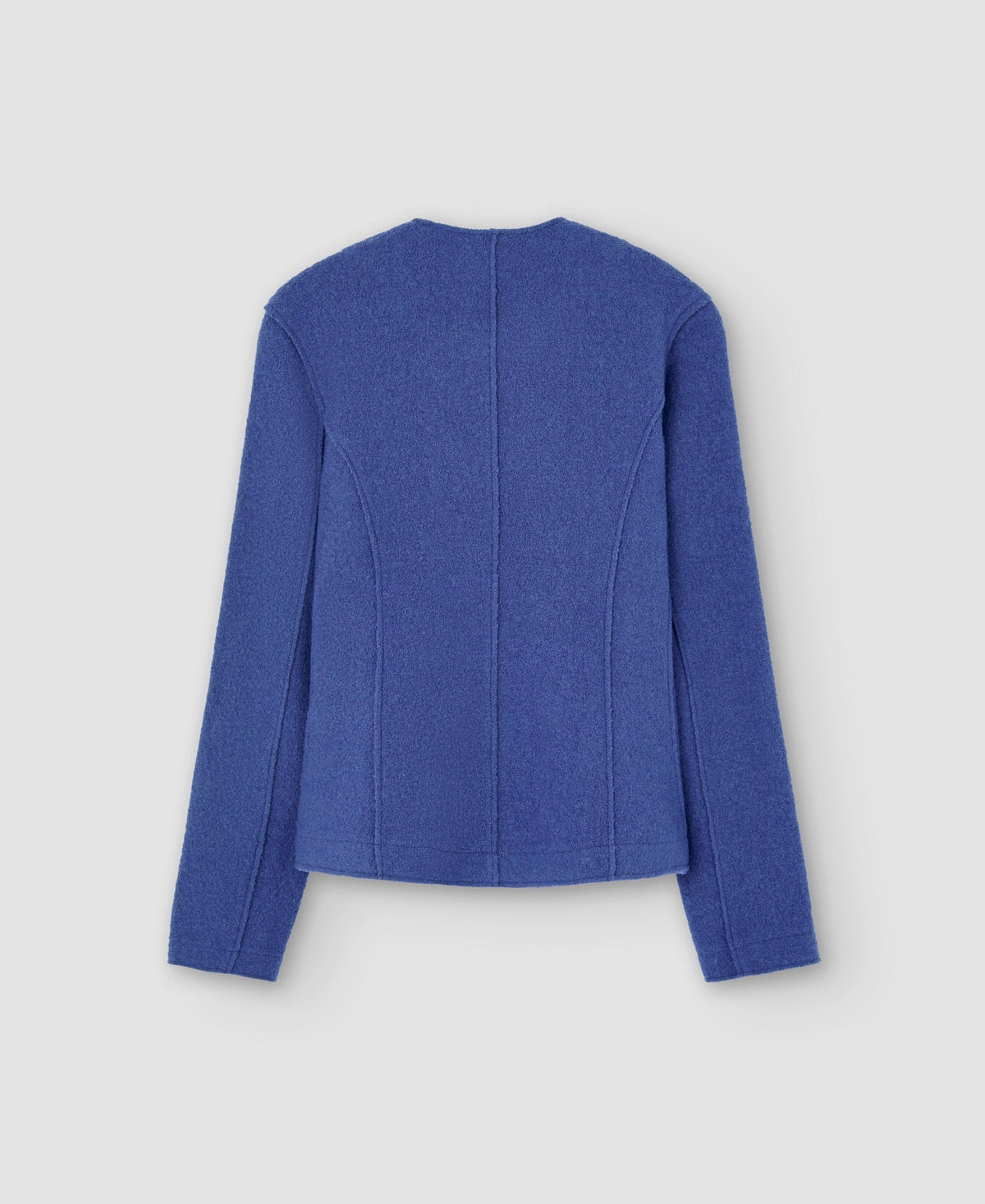 Women Structured Jacket | Light Blue Merino Wool Jacket by Spanish designer Adolfo Dominguez