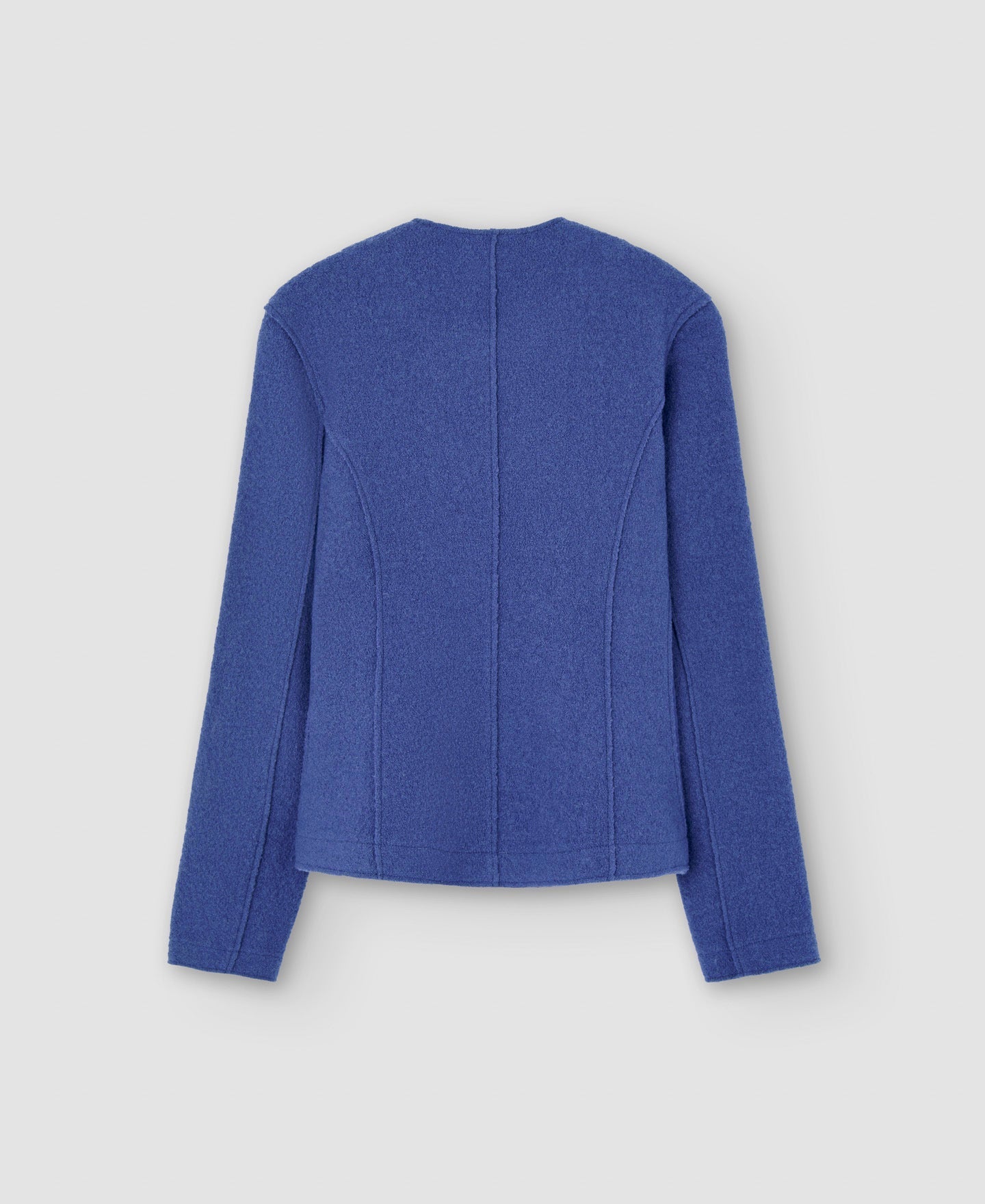 Women Structured Jacket | Light Blue Merino Wool Jacket by Spanish designer Adolfo Dominguez