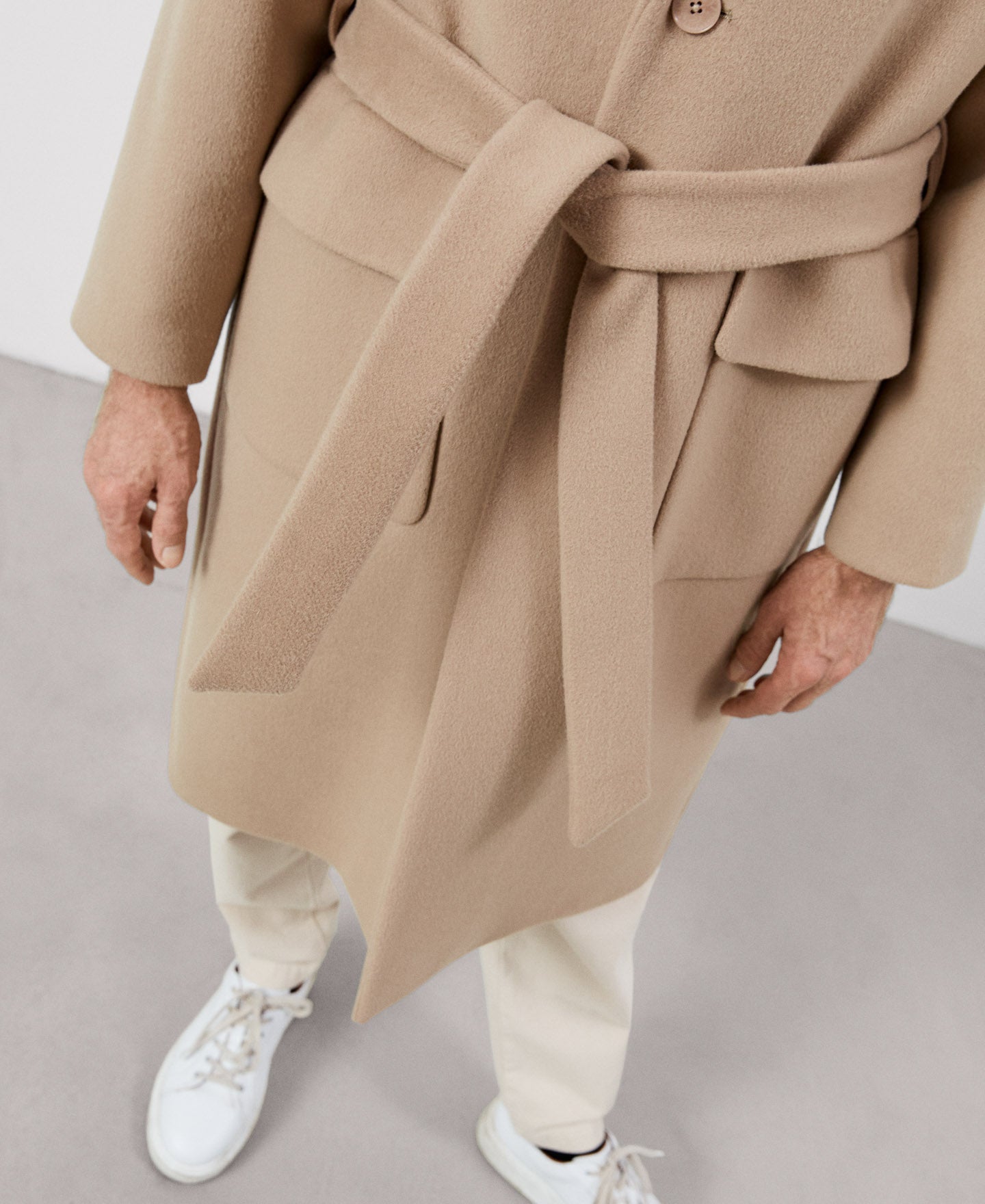 Light Brown Merino Wool Cloth Oversize Coat – Love Persimmon