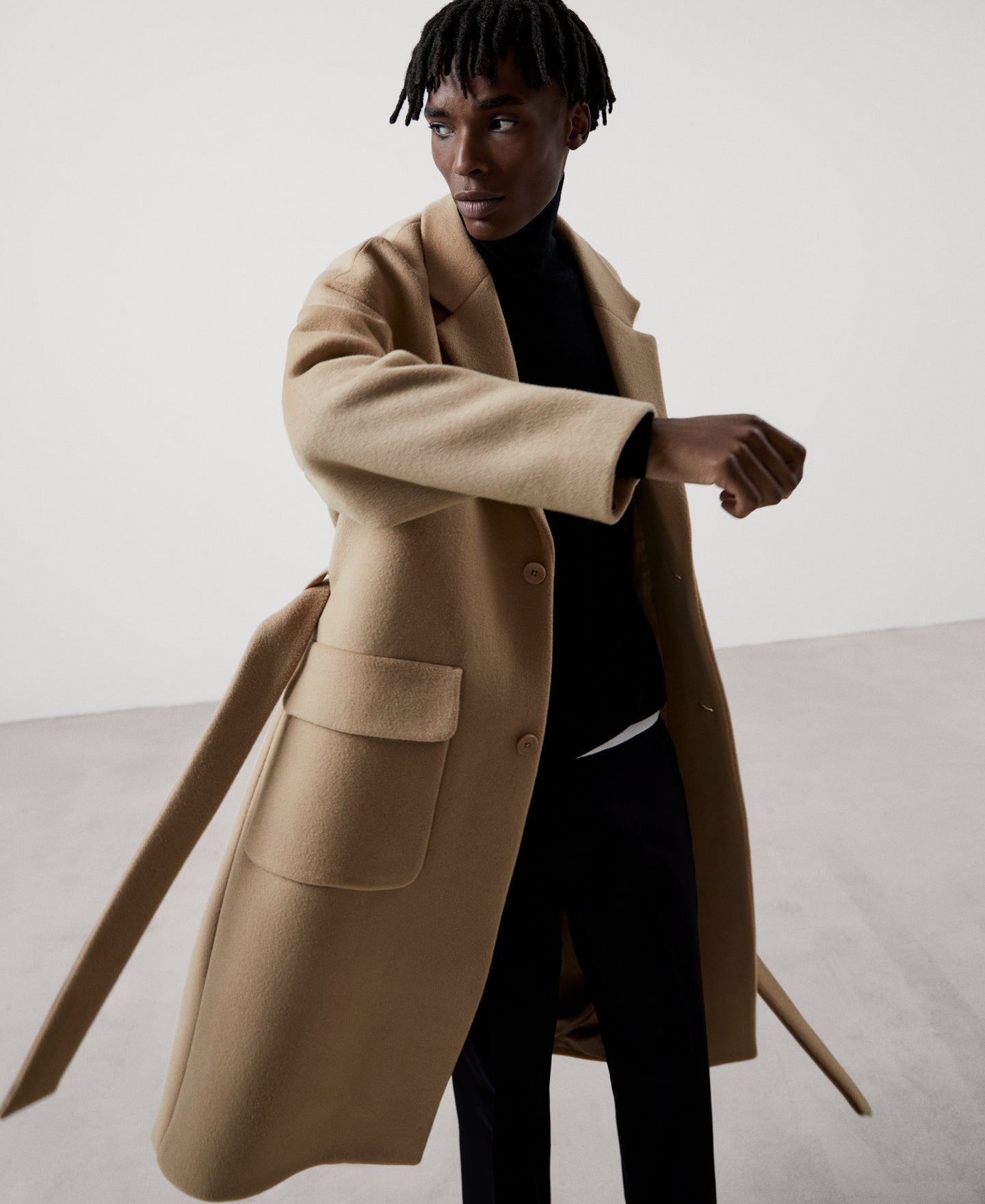 Light Brown Merino Wool Cloth Oversize Coat – Love Persimmon