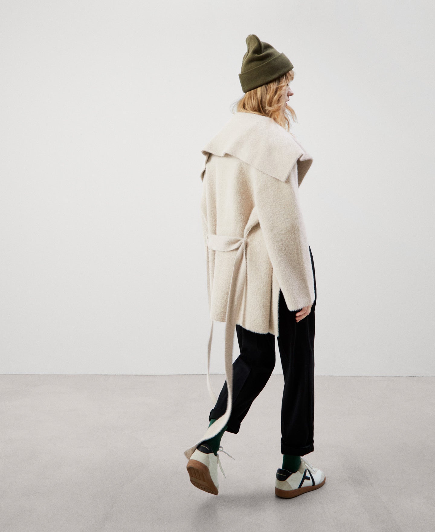Women Knit Jacket | Light Cream Jacket by Spanish designer Adolfo Dominguez
