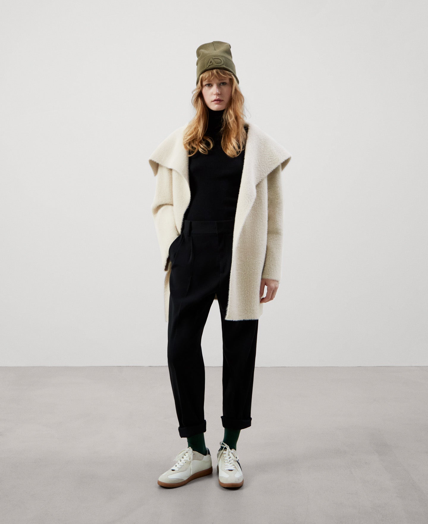 Women Knit Jacket | Light Cream Jacket by Spanish designer Adolfo Dominguez